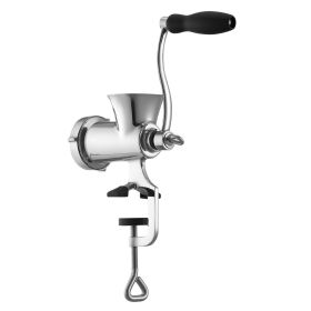 Manual Meat Grinder, 304 Stainless Steel Hand Crank Meat Mincer with Steel Table Clamp, Sausage Stuffer with 2 Cutting Plates & Sausage Tube