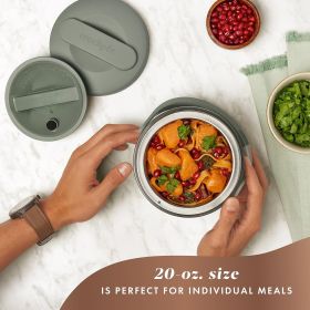 Portable Electric Lunch Box 20-Ounce Food Warmer Moonshine Green | Ideal for Travel On-the-Go | Keeps Food Spill-Free Warm & Tasty | Dishwasher-S